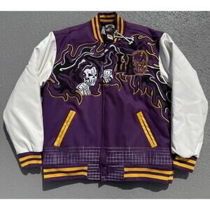 Men’s NBA Los Angeles Lakers Kobe Bryant Wool Varsity Jacket Purple XL $250